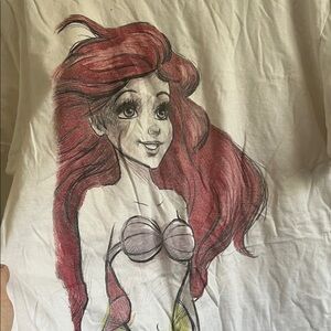 Ariel Graphic Tee with Red Hair